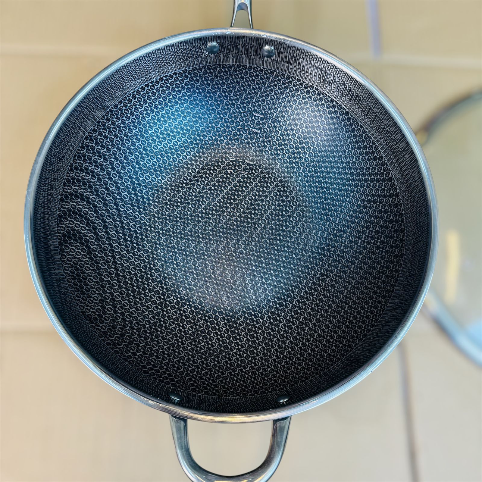 Germany lesser honeycomb deep fry pan ( karahi )