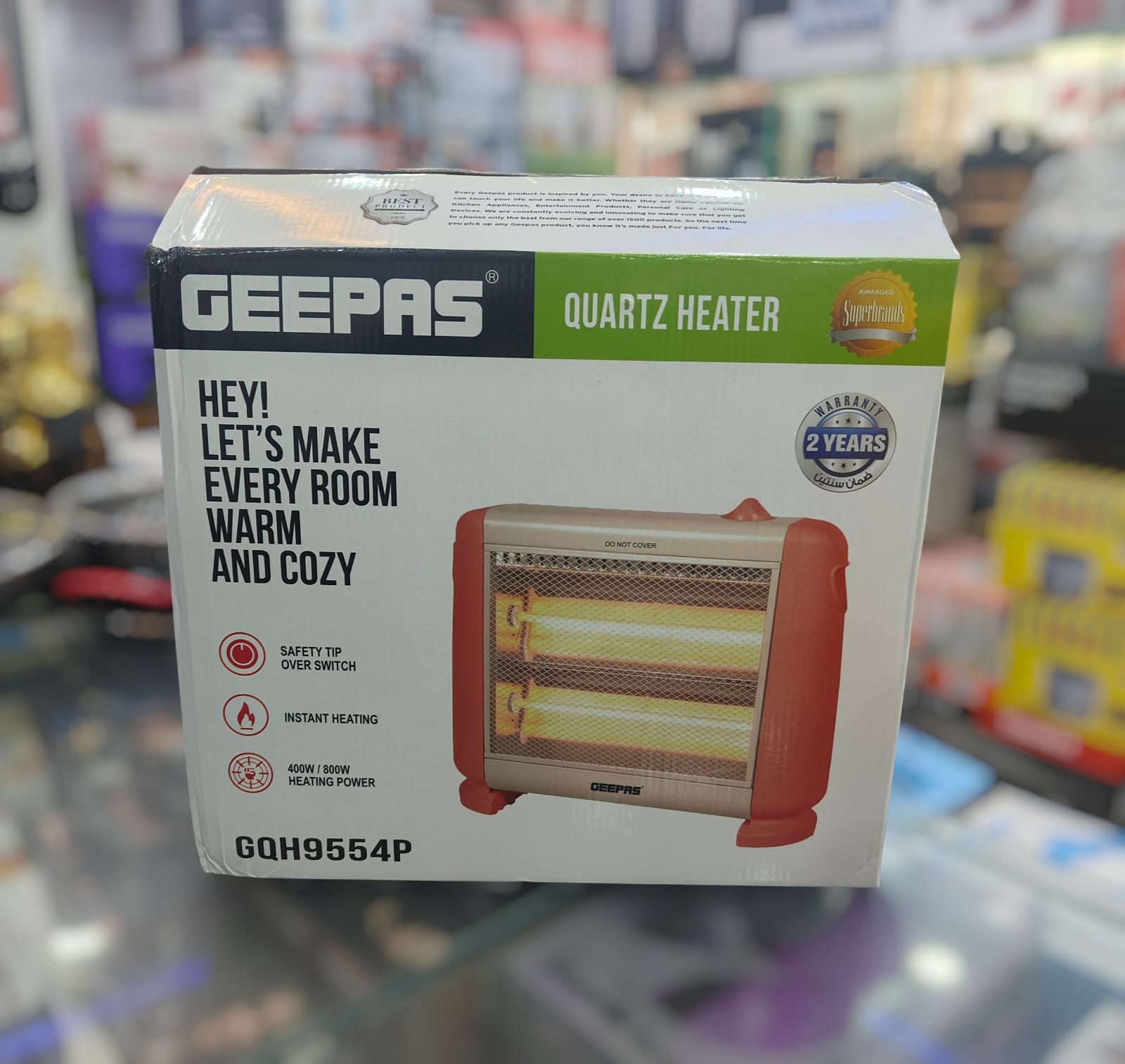 GEEPAS Quartz heater GQH 9554