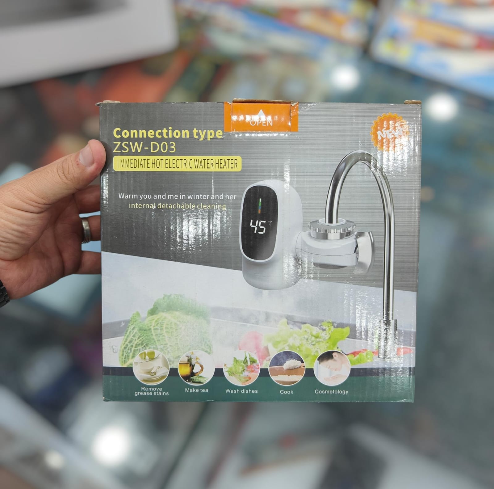 Digital display kitchen electric faucet 3000 watt