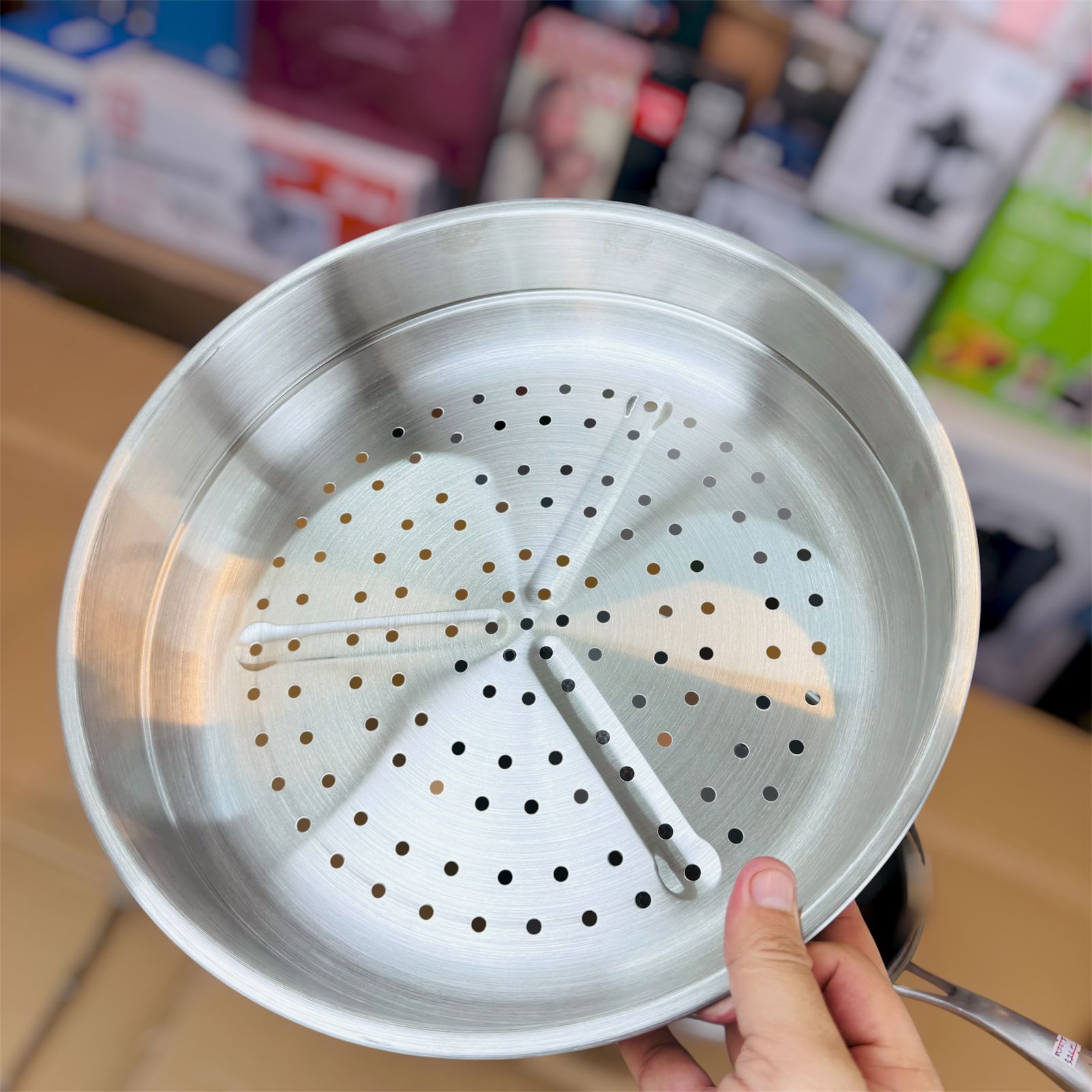 lot imported lesser coating deep fry pan 32CM with food steamer