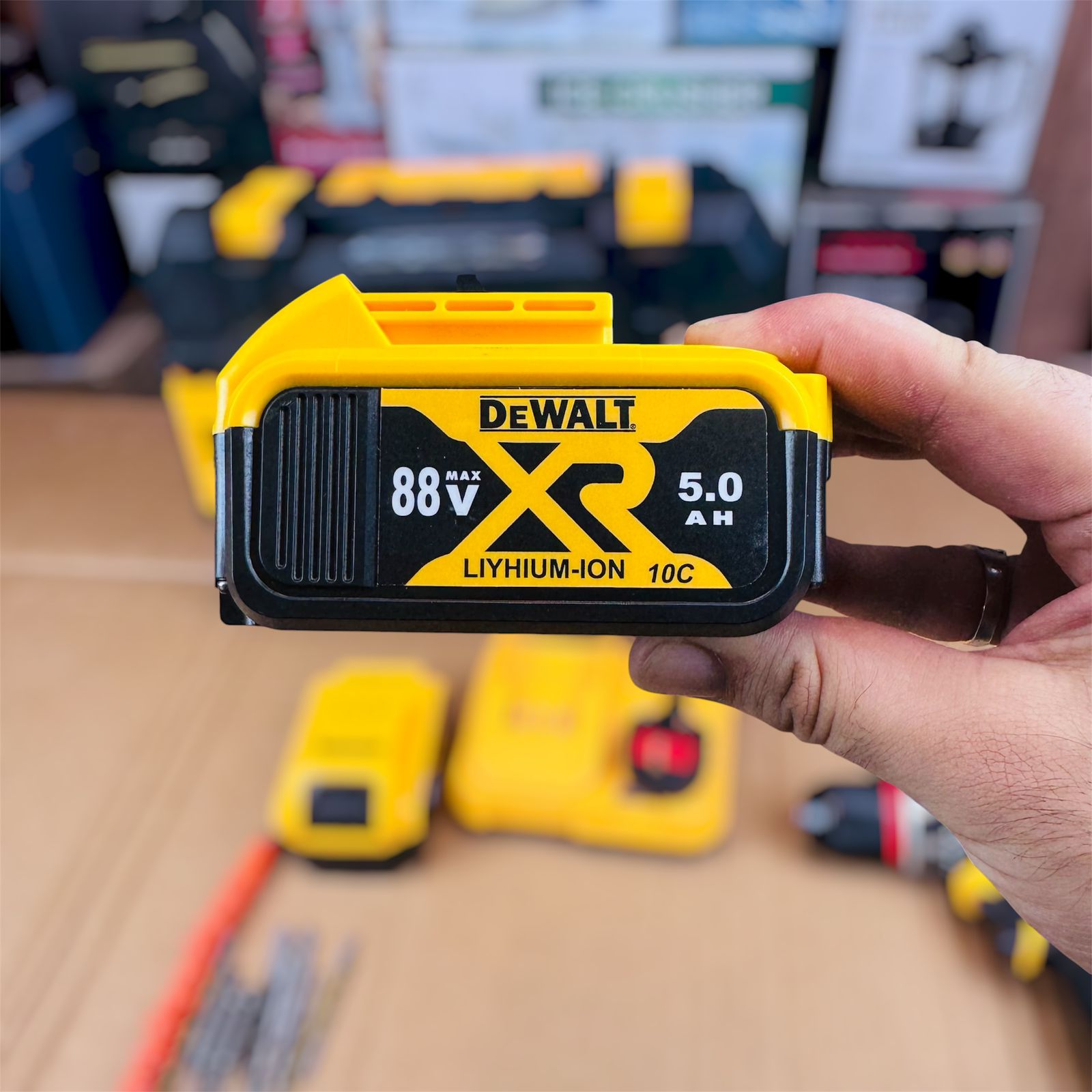 Dewalt 88v brushless drill machine with tools