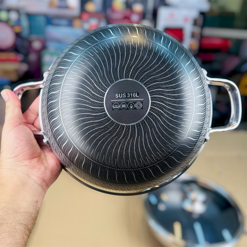 3 pcs lesser coating honeycomb shallow handi  30 cm+32 cm+ 34cm
