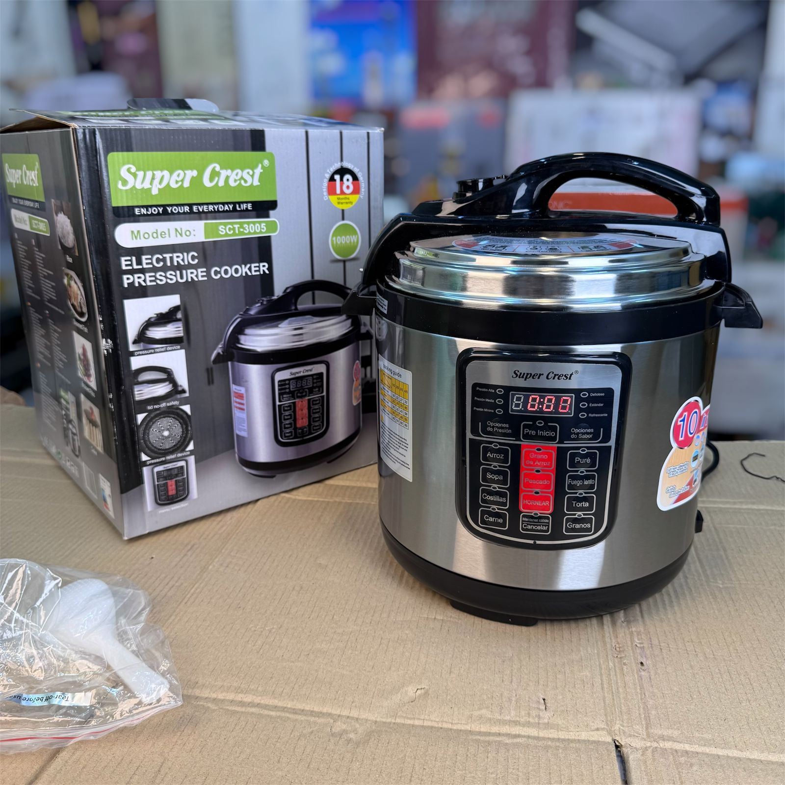 Super crest 10 in 1 6L German electric  pressure cooker  M SCT3005
