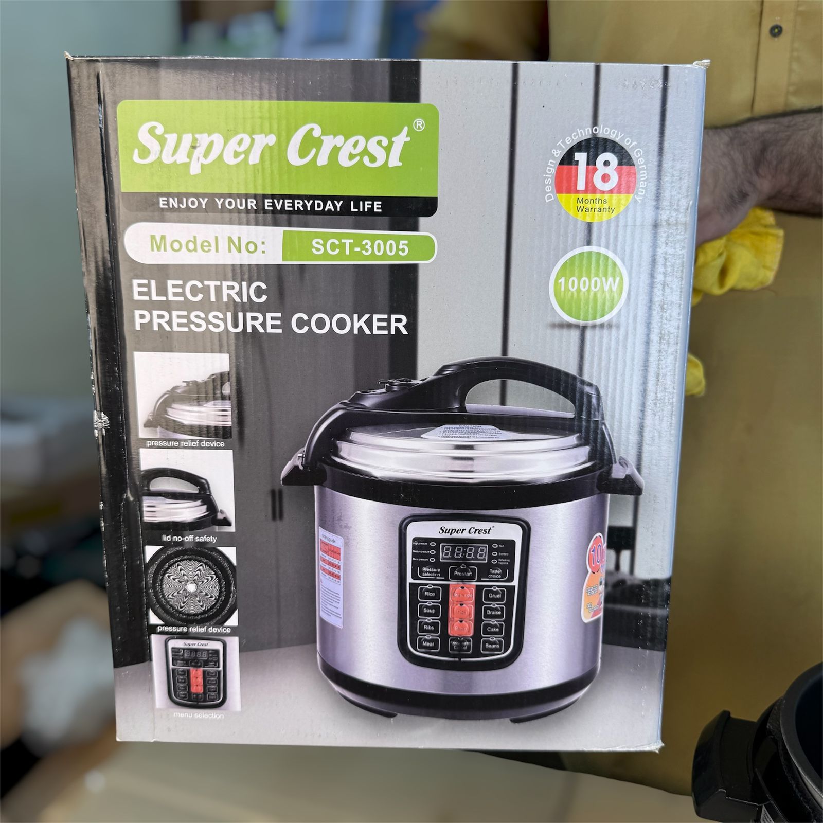 Super crest 10 in 1 6L German electric  pressure cooker  M SCT3005