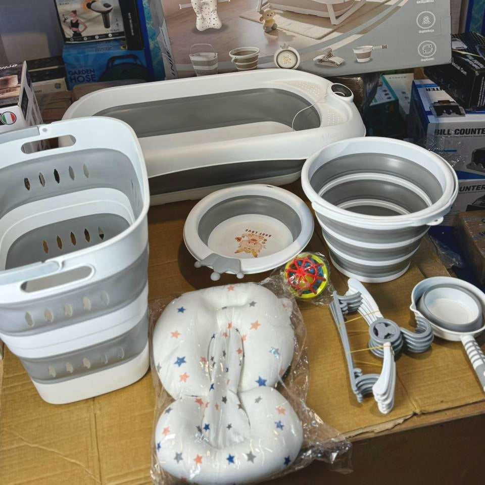 Baby Foldable Bathtub Set