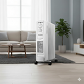 Geepas 9 Fin Portable Electric Oil Filled Radiator Heater GRH91009P